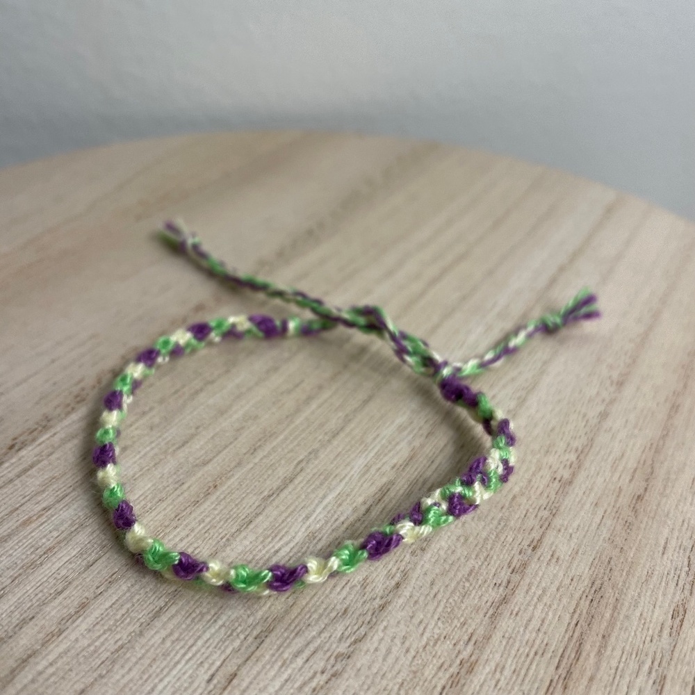Lime Purple Woven‎ Bracelet